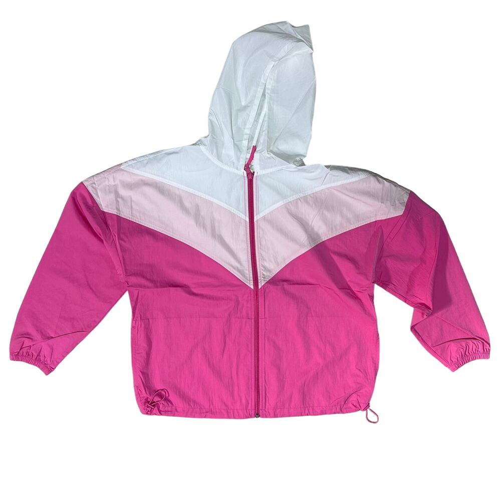 NWT Aerie Windbreaker Pink and White Size S